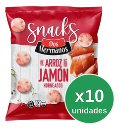 Caja Discos Arroz Sabor Jamon 80g Dos Hermanos Sin Tacc X10u - comprar online