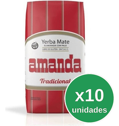 Yerba Mate Amanda Tradicional 500g Sin Tacc Palos X10u - comprar online
