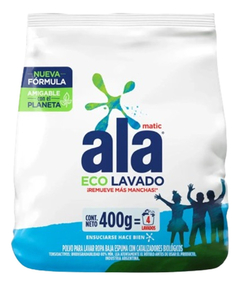 Pack Jabón En Polvo Ala Matic Ecol Clás 400g X24u -dh Tienda - comprar online