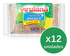 Virulana Esponja Bronce Chatita X12u - comprar online