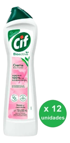 Pack Limp. Cif Crema Rosas Y Jazmín 750cc X 12u - Dh Tienda