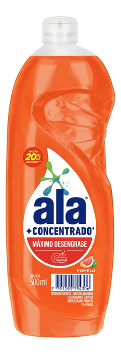 Ala Detergente Lavavajillas Concentrado Pomelo 500m X 12 Uni