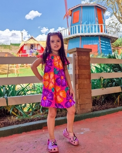 VESTIDO FLORAL DECOTE CIGANA - comprar online