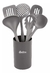 SET X 6 UTENSILLOS NYLON GRIS HUDSON - Kuzen Bazar