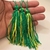 Aplique Kit 5 Tassel Verde e Amarelo Brasil 70mm em Poliéster