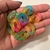 Aplique Elo Colorido Tie Dye em Acrilico - 10 unidades