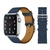 Pulseira de Couro 42mm/44mm/45mm/47mm/49mm - Wolf Silver