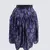 SAIA EM CETIM ESTAMPADO ROSAS PRETO E ROXO 4M DE RODA