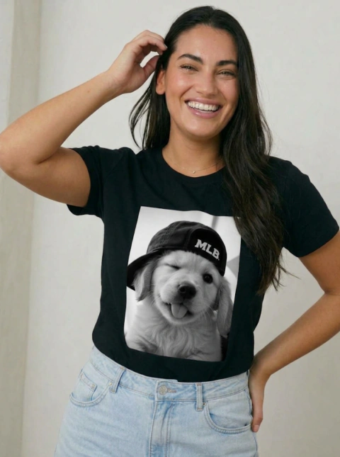 Remera MC Estampada - Perrito cariñoso