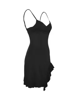 Novedad de verano, vestidos de mujer con cuello en V y tirantes tejidos, vestidos acampanados sexis lisos sin mangas, ropa ajustada para discoteca, minivestidos elegantes para fiesta para mujer - tienda en línea
