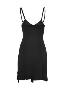 Imagen de Novedad de verano, vestidos de mujer con cuello en V y tirantes tejidos, vestidos acampanados sexis lisos sin mangas, ropa ajustada para discoteca, minivestidos elegantes para fiesta para mujer