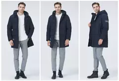 ICEbear-Chaqueta gruesa y cálida para hombre, abrigo de longitud media con capucha, de algodón, a la moda, MWD3061D, invierno, 2023 - Eleganzie