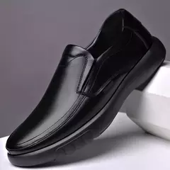 2025 zapatos de cuero genuino + microfibra para hombre 38-47 mocasines de goma antideslizantes suaves zapatos de cuero casuales para hombre en internet