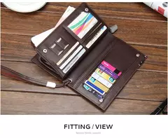 Baellerry, carteras largas para hombre, bolso con cremallera de gran capacidad, tarjetero, monedero para hombre, bolsillo para monedas, cartera de mano de marca de lujo para hombre en internet
