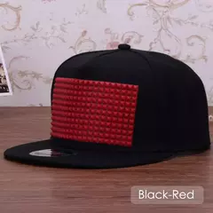 Gorra snapback 3D elegante para niños y niñas, sombrero de béisbol plano de pirámide cuadrada de silicona suave elevada, hip hop - Eleganzie