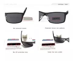 Imagen de OLEY-gafas de sol polarizadas de aluminio y magnesio para hombre, lentes rectangulares para conducir