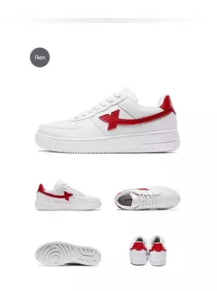 Xtep-zapatos de Skateboarding para mujer, zapatillas antideslizantes para caminar, blancas y negras, duraderas, cómodas, para primavera, 881218319851 - Eleganzie