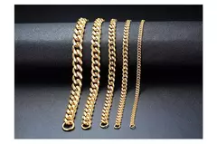 Imagen de Vnox Basic 3/5/7/9/11mm ancho Curb pulseras de cadena de eslabones cubanos para hombres, joyería de mujer, regalos de pulsera de acero inoxidable antialérgico