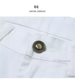 Pantalones vaqueros blancos de corte Regular para hombre de estilo clásico, pantalones vaqueros de algodón elásticos avanzados a la moda de negocios, pantalones de marca para hombre - buy online