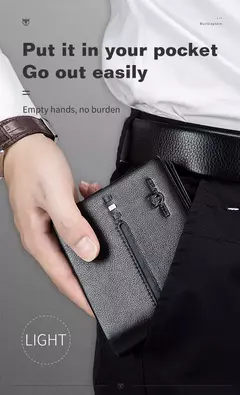 Cartera de cuero genuino BULLCAPTAIN, cartera de negocios de diseñador de marca para hombre, monedero de almacenamiento multifunción, paquete de tarjetas Rfid, cartera para hombre - tienda en línea