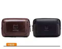 BULLCAPTAIN-Bolso de cintura con cinturón de cuero para hombre, riñonera militar Molle, dinero pequeño, paquete de cintura para teléfono, bolsa para riñonera en internet