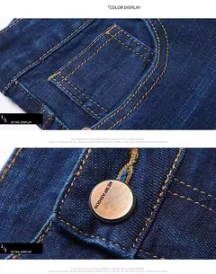Pantalones vaqueros elásticos para hombre, vaqueros de estilo clásico, ajustados, informales, de marca, 2023 - buy online