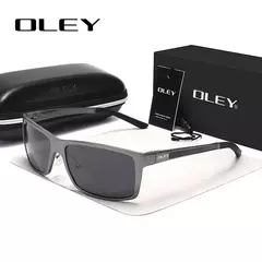 OLEY-gafas de sol polarizadas de aluminio y magnesio para hombre, lentes rectangulares para conducir en internet