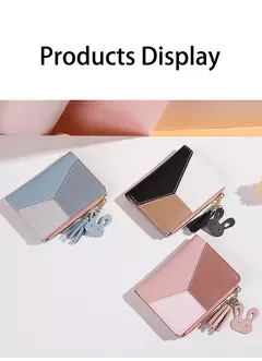 Cartera de mujer de cuero PU, cartera de mujer hecha de cuero, monederos para mujer, tarjetero, monederos portátiles plegables para mujer