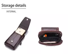BULLCAPTAIN-Bolso de cintura con cinturón de cuero para hombre, riñonera militar Molle, dinero pequeño, paquete de cintura para teléfono, bolsa para riñonera - comprar en línea