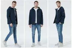Image of ICEbear-Chaqueta corta para hombre, abrigo elegante con capucha, ropa de marca de alta calidad, MWC21601I, otoño, 2023