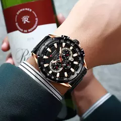 CURREN, nuevo reloj deportivo informal con cronógrafo para hombre, reloj de pulsera con banda de acero inoxidable, reloj de cuarzo con esfera grande y punteros luminosos