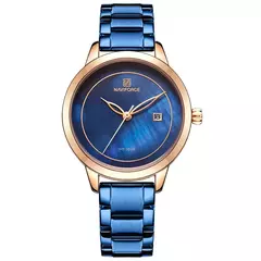NAVIFORCE, relojes de lujo de marca superior para mujer, reloj impermeable a la moda para mujer, reloj de pulsera de cuarzo para mujer, reloj femenino, reloj femenino - Eleganzie