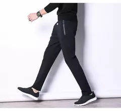 MRMT 2024 nuevos pantalones de primavera y otoño para hombre, pantalones de ocio de algodón de Color puro para hombre, pantalones elásticos con cremallera y bolsillo - online store