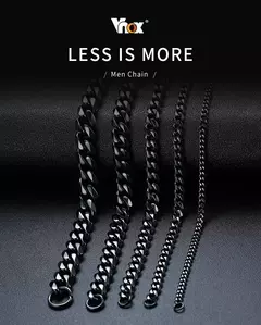 Vnox Wolesale Pulsera de cadena gruesa Miami Curb de 3-11 mm para hombres, pulsera de cadena de eslabones cubanos de acero inoxidable Punk clásico pesado - comprar en línea