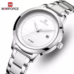 NAVIFORCE, relojes de lujo de marca superior para mujer, reloj impermeable a la moda para mujer, reloj de pulsera de cuarzo para mujer, reloj femenino, reloj femenino