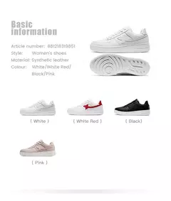 Xtep-zapatos de Skateboarding para mujer, zapatillas antideslizantes para caminar, blancas y negras, duraderas, cómodas, para primavera, 881218319851 - Eleganzie