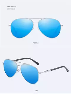 Gafas de sol polarizadas para hombre y mujer, lentes de aviador de Metal, ultraligeras, estilo piloto, a la moda - Eleganzie