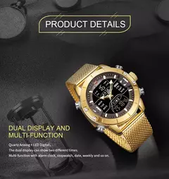 Reloj NAVIFORCE para hombre, marca de lujo, relojes de pulsera deportivos militares de cuarzo para hombre, reloj Digital LED de acero inoxidable, reloj Masculino - comprar en línea