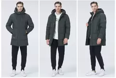 ICEbear-Chaqueta gruesa y cálida para hombre, abrigo de longitud media con capucha, de algodón, a la moda, MWD3061D, invierno, 2023 - online store