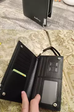 Baellerry, carteras largas para hombre, bolso con cremallera de gran capacidad, tarjetero, monedero para hombre, bolsillo para monedas, cartera de mano de marca de lujo para hombre - Eleganzie