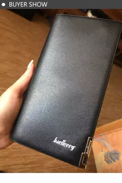 Baellerry, carteras largas para hombre, bolso con cremallera de gran capacidad, tarjetero, monedero para hombre, bolsillo para monedas, cartera de mano de marca de lujo para hombre en internet