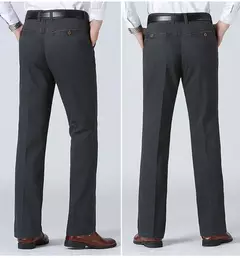 MRMT 2025, nuevos pantalones informales para hombres de mediana edad y mayores, pantalones sueltos rectos de algodón, pantalones finos y gruesos para hombres - buy online