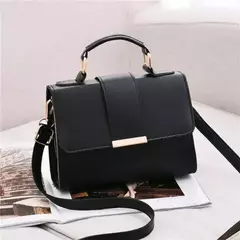 Bolso Retro de Cuero PU – Estilo Cruzado con Solapa Elegante