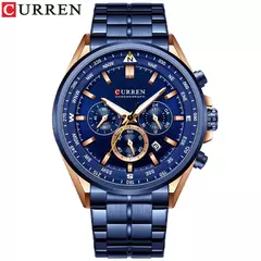 Reloj Cronógrafo de Lujo CURREN – Estilo Deportivo con Banda de Acero Inoxidable - comprar en línea