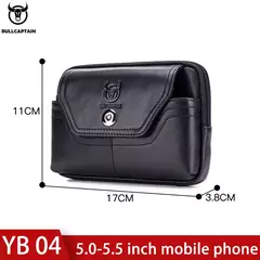 BULLCAPTAIN-Bolso de cintura con cinturón de cuero para hombre, riñonera militar Molle, dinero pequeño, paquete de cintura para teléfono, bolsa para riñonera - Eleganzie