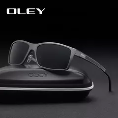OLEY-gafas de sol polarizadas de aluminio y magnesio para hombre, lentes rectangulares para conducir