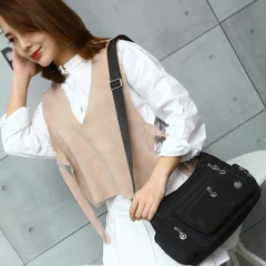 Bandolera de hombro informal para mujer, bolso Oxford impermeable con cremallera, paquete de bolsos cruzados de viaje de gran capacidad para mujer - Eleganzie