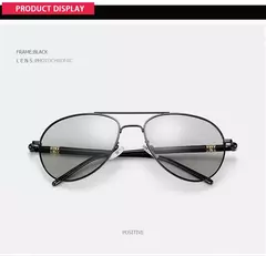 Imagen de Gafas de sol fotocromáticas de aviación a la moda para hombres y mujeres, gafas de sol polarizadas camaleón para piloto, gafas de sol antideslumbrantes para conducir UV400