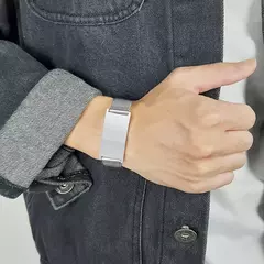 Vnox-Pulseras ajustables de 10/16mm para hombre y mujer, pulsera de malla de acero inoxidable, joyería informal Unisex en internet