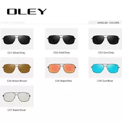 OLEY-gafas de sol polarizadas para hombre y mujer, lentes de sol Unisex con protección de ojos, accesorios de conducción, nueva moda - Eleganzie